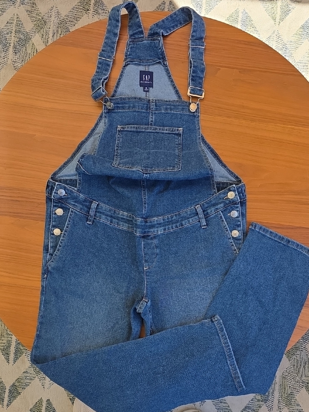 GAP Maternity Blue Denim Women's Overalls with Front Bib Pocket